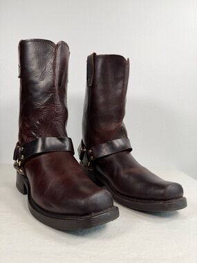 Durango Men's Harness Boots DB514 Size 10.5 D Brown Leather Motorcycle Boots
